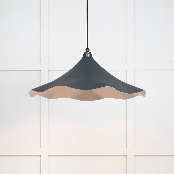 From The Anvil - Smooth Nickel Flora Pendant in Soot - Smooth Nickel  - 49730SSO