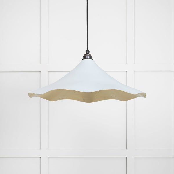 From The Anvil - Smooth Brass Flora Pendant in Birch - Smooth Brass  - 49731SBI