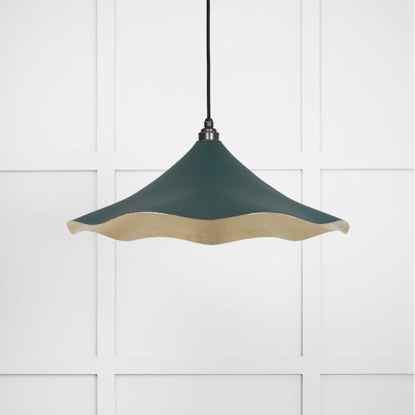 From The Anvil - Smooth Brass Flora Pendant in Dingle - Smooth Brass  - 49731SDI