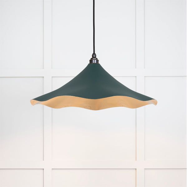 From The Anvil - Smooth Brass Flora Pendant in Dingle - Smooth Brass  - 49731SDI
