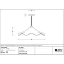 From The Anvil - Smooth Brass Flora Pendant in Dusk - Smooth Brass  - 49731SDU - Choice Handles