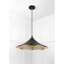From The Anvil - Smooth Brass Flora Pendant in Elan Black - Smooth Brass  - 49731SEB - Choice Handles