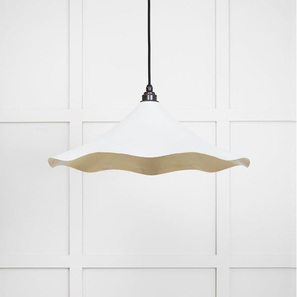 From The Anvil - Smooth Brass Flora Pendant in Flock - Smooth Brass  - 49731SF