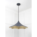 From The Anvil - Smooth Brass Flora Pendant in Slate - Smooth Brass  - 49731SSL - Choice Handles