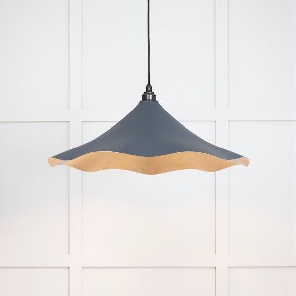 From The Anvil - Smooth Brass Flora Pendant in Slate - Smooth Brass  - 49731SSL