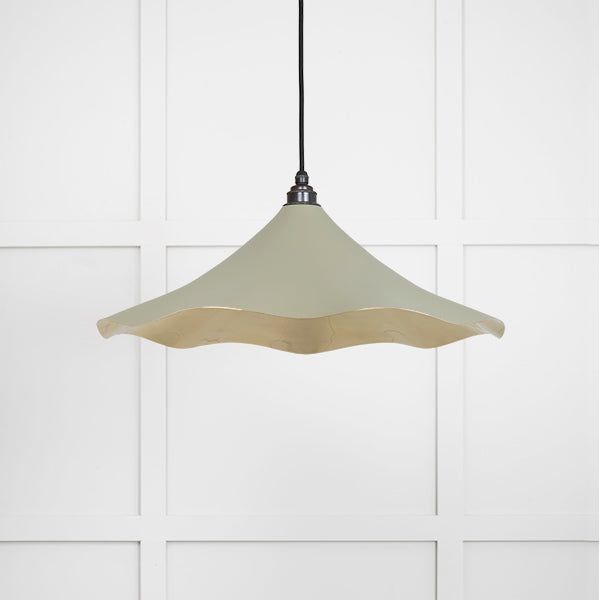 From The Anvil - Smooth Brass Flora Pendant in Tump - Smooth Brass  - 49731STU
