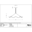 From The Anvil - Smooth Brass Flora Pendant in Upstream - Smooth Brass  - 49731SU - Choice Handles