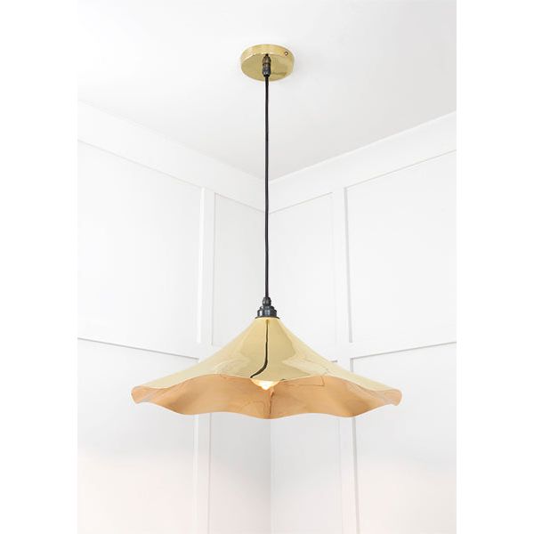 From The Anvil - Smooth Brass Flora Pendant - Smooth Brass  - 49731 - Choice Handles