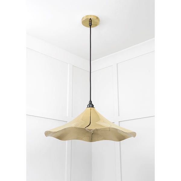 From The Anvil - Smooth Brass Flora Pendant - Smooth Brass  - 49731 - Choice Handles