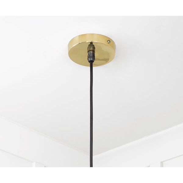 From The Anvil - Smooth Brass Flora Pendant - Smooth Brass  - 49731 - Choice Handles
