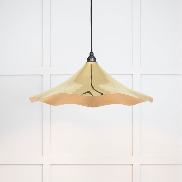 From The Anvil - Smooth Brass Flora Pendant - Smooth Brass  - 49731 - Choice Handles