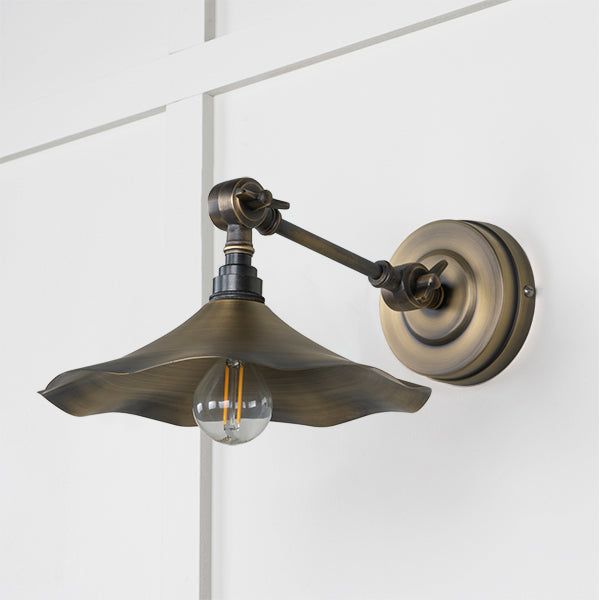 From The Anvil - Aged Brass Flora Wall Light - Aged Brass  - 49735