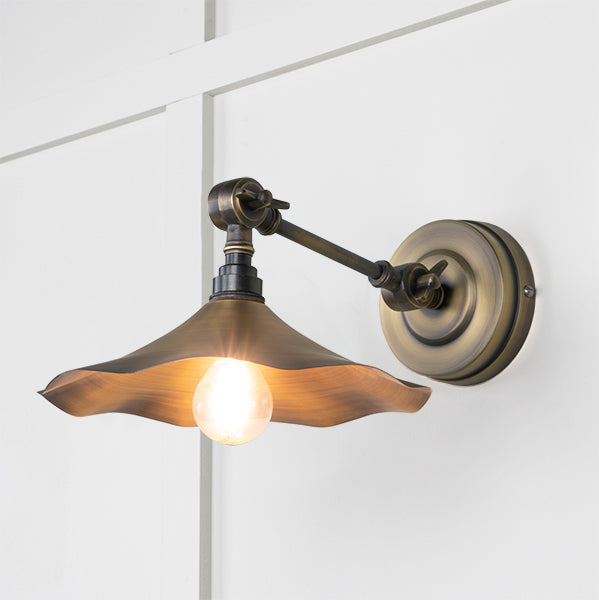 From The Anvil - Aged Brass Flora Wall Light - Aged Brass  - 49735