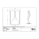 From The Anvil - Smooth Brass Brindley Cluster Pendant in Dusk - Smooth Brass  - 49738SDU - Choice Handles