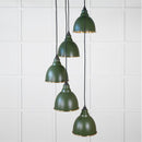 From The Anvil - Smooth Brass Brindley Cluster Pendant in Slate - Smooth Brass  - 49738SSL - Choice Handles