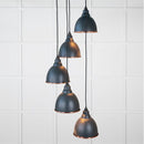 From The Anvil - Hammered Copper Brindley Cluster Pendant in Soot - Hammered Copper  - 49739SSO - Choice Handles
