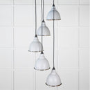From The Anvil - Hammered Nickel Brindley Cluster Pendant in Birch - Hammered Nickel  - 49740SBI - Choice Handles