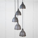 From The Anvil - Hammered Nickel Brindley Cluster Pendant in Dingle - Hammered Nickel  - 49740SDI - Choice Handles