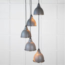 From The Anvil - Hammered Nickel Brindley Cluster Pendant in Bluff - Hammered Nickel  - 49740SBL - Choice Handles