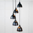 From The Anvil - Hammered Nickel Brindley Cluster Pendant in Elan Black - Hammered Nickel  - 49740SEB - Choice Handles