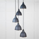 From The Anvil - Hammered Nickel Brindley Cluster Pendant in Soot - Hammered Nickel  - 49740SSO - Choice Handles