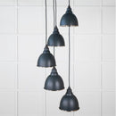From The Anvil - Hammered Nickel Brindley Cluster Pendant in Soot - Hammered Nickel  - 49740SSO - Choice Handles