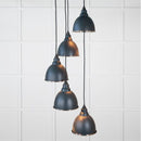 From The Anvil - Hammered Nickel Brindley Cluster Pendant in Soot - Hammered Nickel  - 49740SSO - Choice Handles
