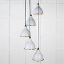 From The Anvil - Hammered Brass Brindley Cluster Pendant in Birch - Hammered Brass  - 49741SBI - Choice Handles