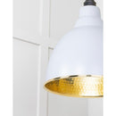 From The Anvil - Hammered Brass Brindley Cluster Pendant in Birch - Hammered Brass  - 49741SBI - Choice Handles