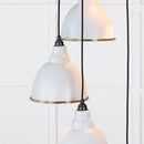 From The Anvil - Hammered Brass Brindley Cluster Pendant in Birch - Hammered Brass  - 49741SBI - Choice Handles
