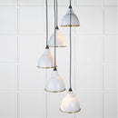 From The Anvil - Hammered Brass Brindley Cluster Pendant in Birch - Hammered Brass  - 49741SBI - Choice Handles