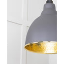 From The Anvil - Hammered Brass Brindley Cluster Pendant in Bluff - Hammered Brass  - 49741SBL - Choice Handles