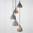 From The Anvil - Hammered Brass Brindley Cluster Pendant in Bluff - Hammered Brass  - 49741SBL - Choice Handles