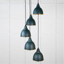From The Anvil - Hammered Brass Brindley Cluster Pendant in Dusk - Hammered Brass  - 49741SDU - Choice Handles