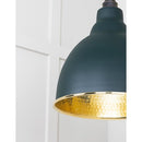 From The Anvil - Hammered Brass Brindley Cluster Pendant in Dingle - Hammered Brass  - 49741SDI - Choice Handles