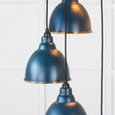 From The Anvil - Hammered Brass Brindley Cluster Pendant in Dusk - Hammered Brass  - 49741SDU - Choice Handles