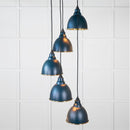 From The Anvil - Hammered Brass Brindley Cluster Pendant in Dusk - Hammered Brass  - 49741SDU - Choice Handles