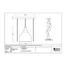 From The Anvil - Hammered Brass Brindley Cluster Pendant in Flock - Hammered Brass  - 49741SF - Choice Handles