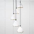 From The Anvil - Hammered Brass Brindley Cluster Pendant in Flock - Hammered Brass  - 49741SF - Choice Handles