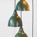 From The Anvil - Hammered Brass Brindley Cluster Pendant in Heath - Hammered Brass  - 49741SH - Choice Handles