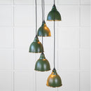 From The Anvil - Hammered Brass Brindley Cluster Pendant in Heath - Hammered Brass  - 49741SH - Choice Handles