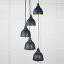 From The Anvil - Hammered Brass Brindley Cluster Pendant in Teasel - Hammered Brass  - 49741STE - Choice Handles