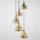 From The Anvil - Hammered Brass Brindley Cluster Pendant - Hammered Brass  - 49741 - Choice Handles