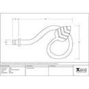 From The Anvil - Black Leaf Curtain Finial (pair) - Black  - 49900 - Choice Handles