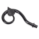 From The Anvil - Black Leaf Curtain Finial (pair) - Black  - 49900 - Choice Handles