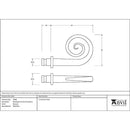 From The Anvil - Beeswax Monkeytail Curtain Finial (pair) - Beeswax  - 49906 - Choice Handles