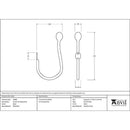 From The Anvil - Black Curtain Tie Back (pair) - Black  - 49908 - Choice Handles