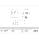 From The Anvil - Aged Bronze Key-Flush Sash Stop - Aged Bronze  - 49916 - Choice Handles