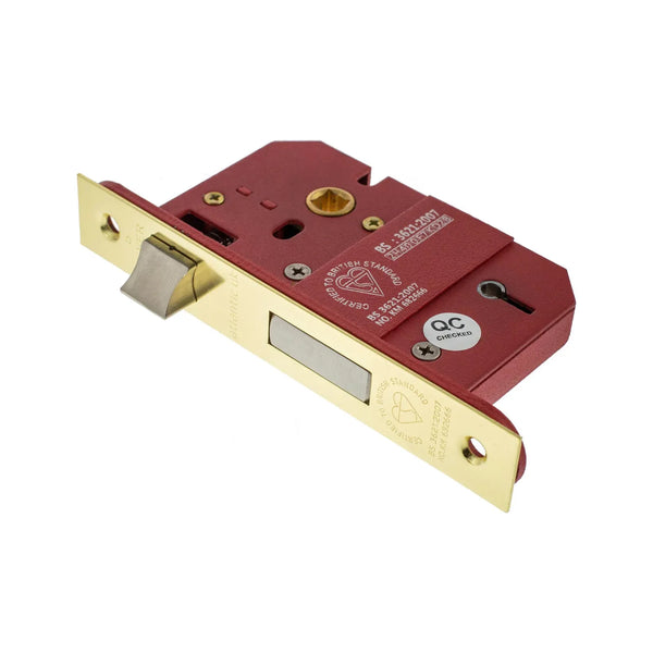 Spira Brass - 5 Lever BS3621 Sash Lock - 63mm - Electro Brass - 7831