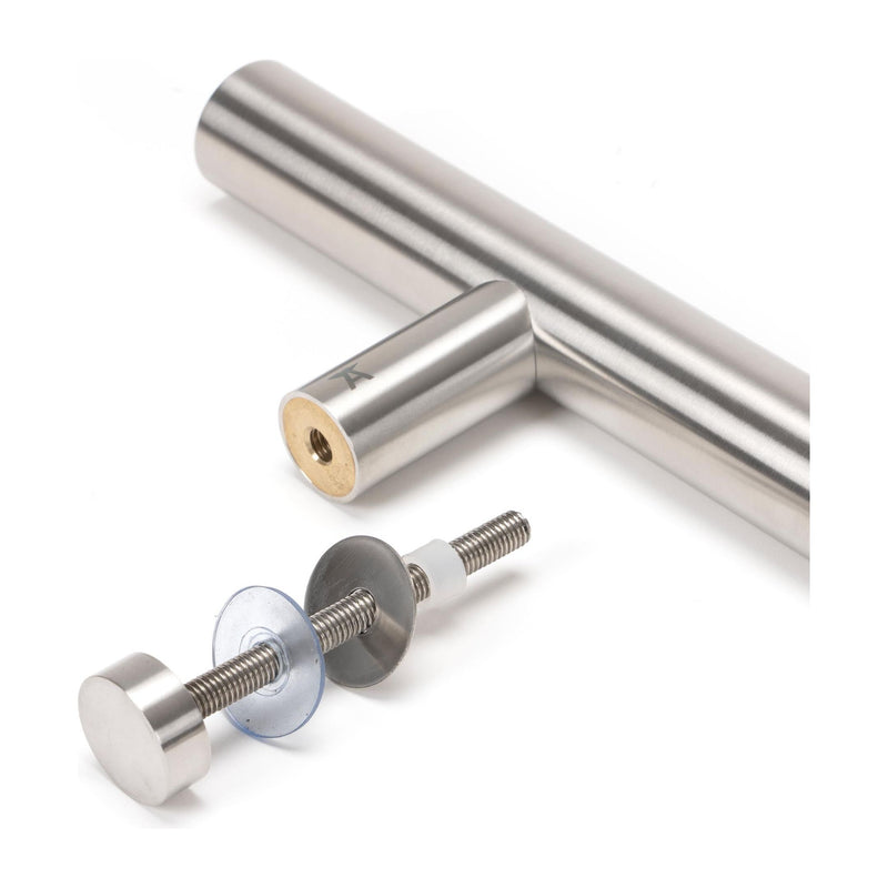 From The Anvil - 0.6m T Bar Handle Bolt Fix 32mm Diameter - Satin Marine SS (316) - 50225 - Choice Handles